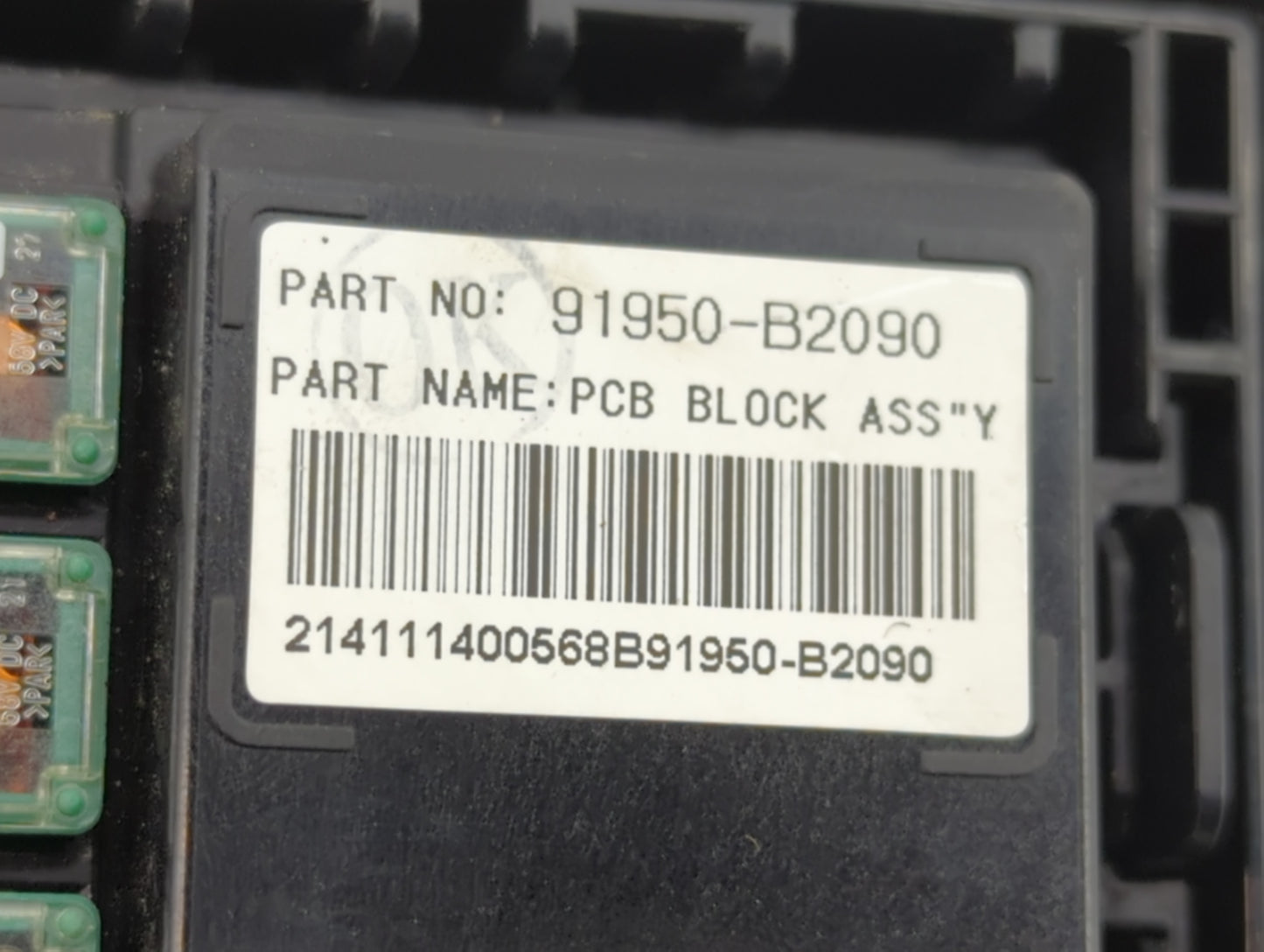 2015 Kia Soul Fusebox Fuse Box Panel Relay Module P/N:91950-B2090 Fits OEM Used Auto Parts - Oemusedautoparts1.com