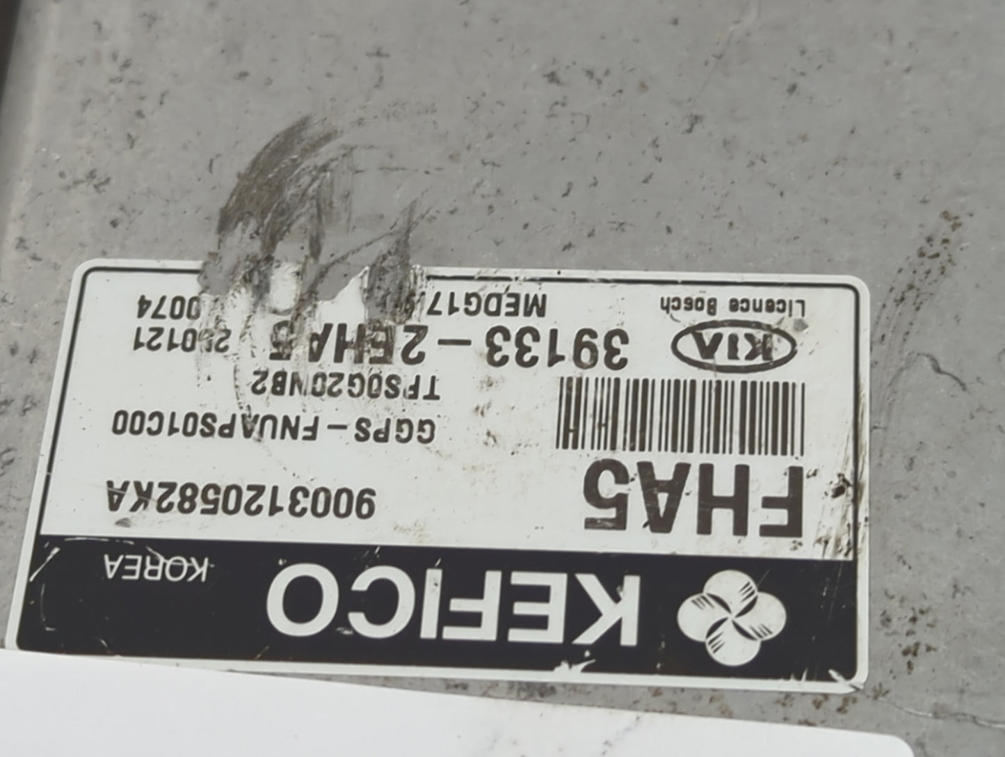 2015-2019 Kia Soul PCM Engine Control Computer ECU ECM PCU OEM P/N:GGPS-FNUAPS01C00 9003120582KA, Fits OEM Used Auto Parts -