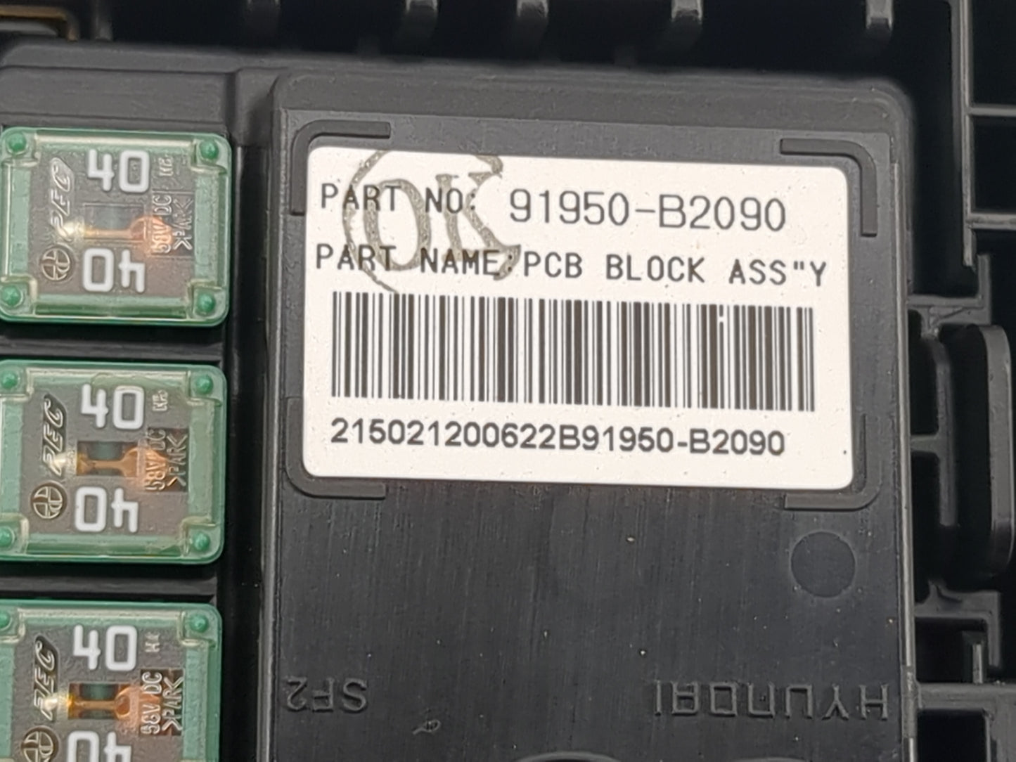 2015 Kia Soul Fusebox Fuse Box Panel Relay Module P/N:91950-B2090 Fits OEM Used Auto Parts - Oemusedautoparts1.com