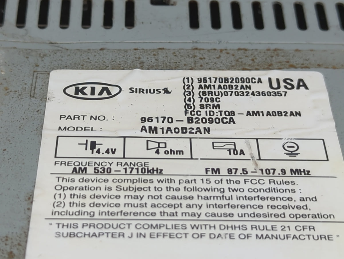 2014-2016 Kia Soul Radio AM FM Cd Player Receiver Replacement P/N:96170B2090CA AM1A0B2AN, TQ8-AM1A0B2AN Fits Fits 2014 2015 