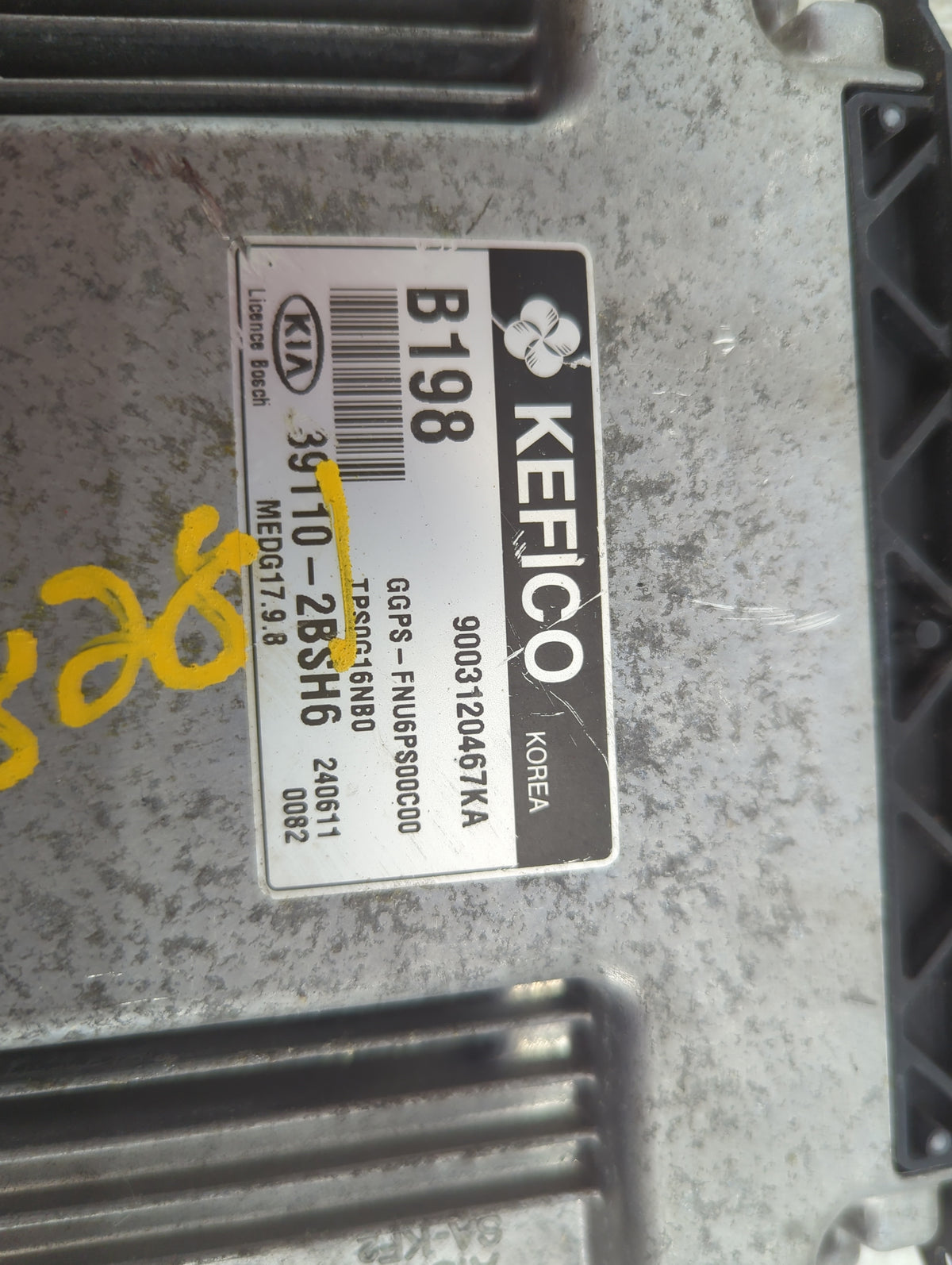 2015 Kia Soul PCM Engine Control Computer ECU ECM PCU OEM P/N:39110-2BSH6 9003120467KA, MEDG17.9.8 OEM Used Auto Parts - Oem