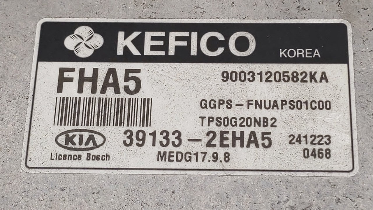 2015 Kia Soul PCM Engine Control Computer ECU ECM PCU OEM P/N:39133-2EHA5 39132-2EHA5, 39133-2EHA3 Fits OEM Used Auto Parts 