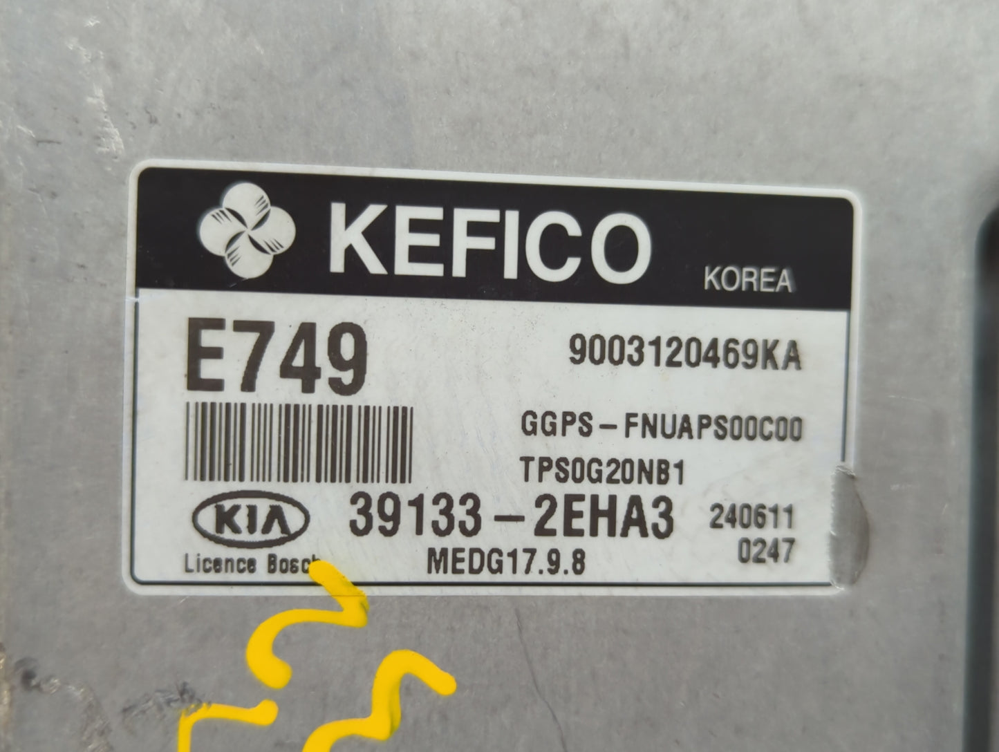 2015 Kia Soul PCM Engine Control Computer ECU ECM PCU OEM P/N:39133-2EHA5 39132-2EHA5, 39133-2EHA3 Fits OEM Used Auto Parts 