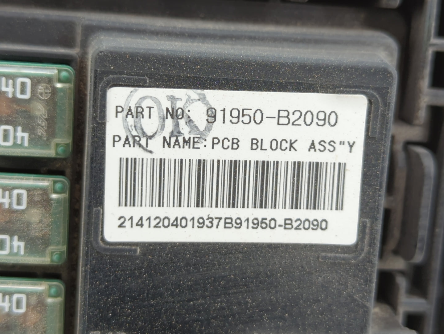 2015 Kia Soul Fusebox Fuse Box Panel Relay Module P/N:91417B2090 91417B2120, 91415B2160, 91950-B2090 Fits OEM Used Auto Part