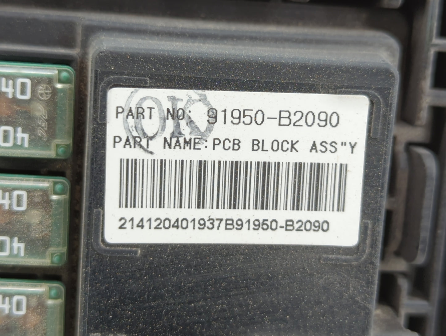 2015 Kia Soul Fusebox Fuse Box Panel Relay Module P/N:91417B2090 91417B2120, 91415B2160, 91950-B2090 Fits OEM Used Auto Part