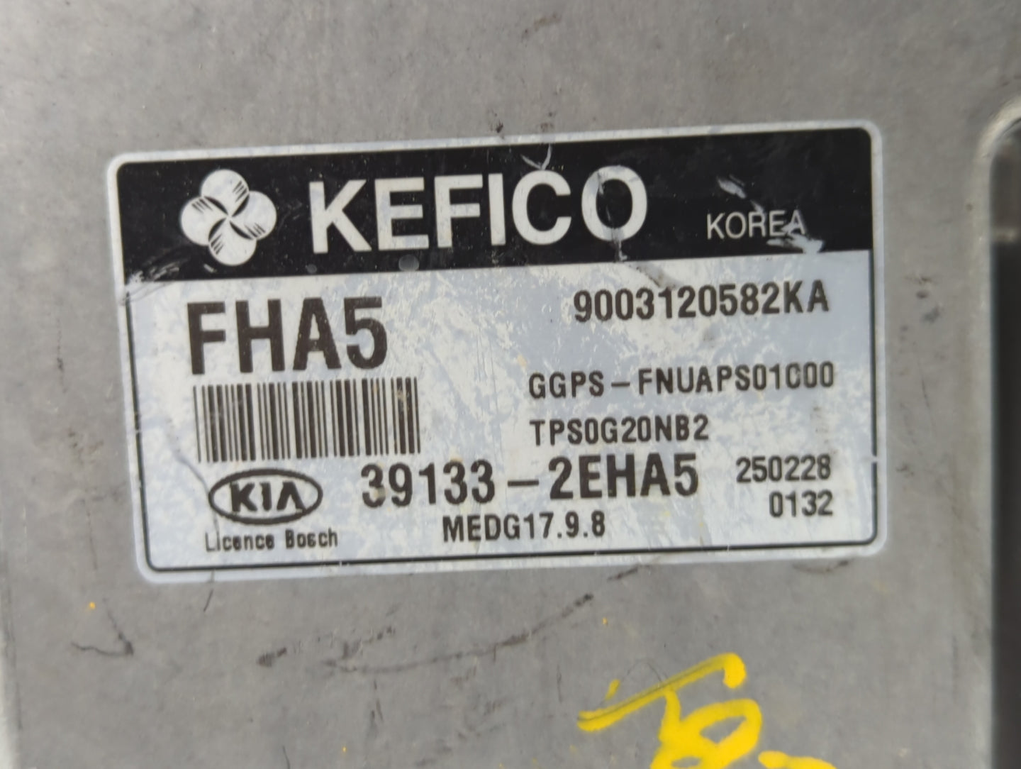 2015 Kia Soul PCM Engine Control Computer ECU ECM PCU OEM P/N:GGPS-FUNAPS01000 TPS0G20NB2, 39133-2EHA5 Fits OEM Used Auto Pa