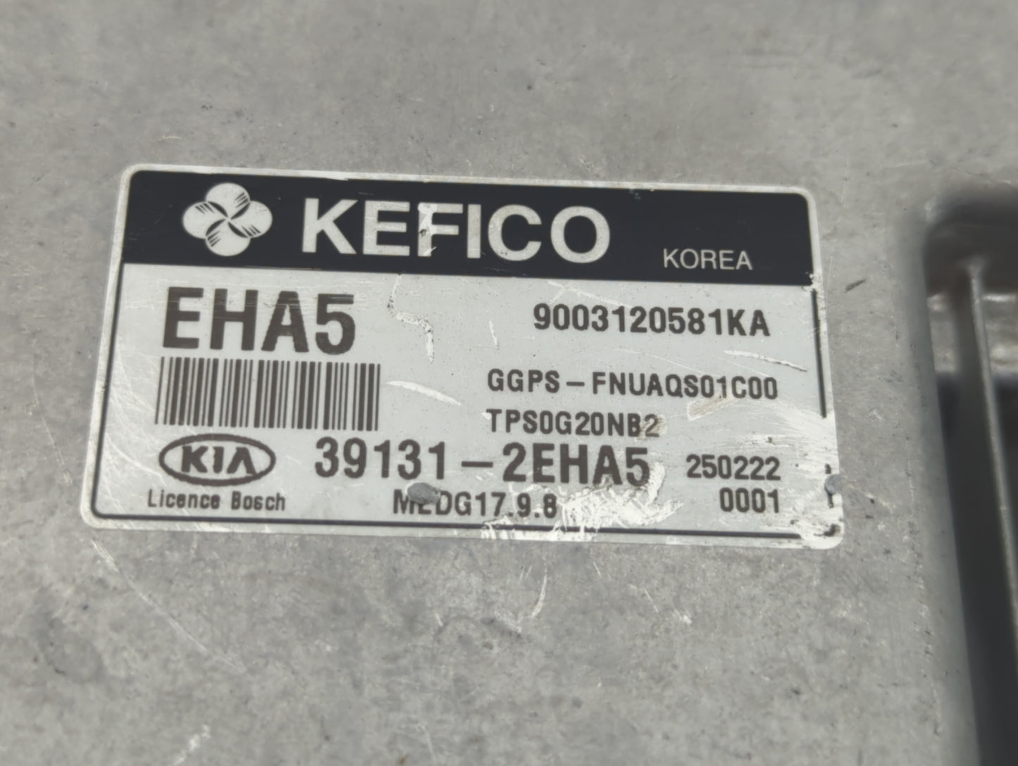 2015 Kia Soul PCM Engine Control Computer ECU ECM PCU OEM P/N:39133-2EHA5 Fits OEM Used Auto Parts - Oemusedautoparts1.com