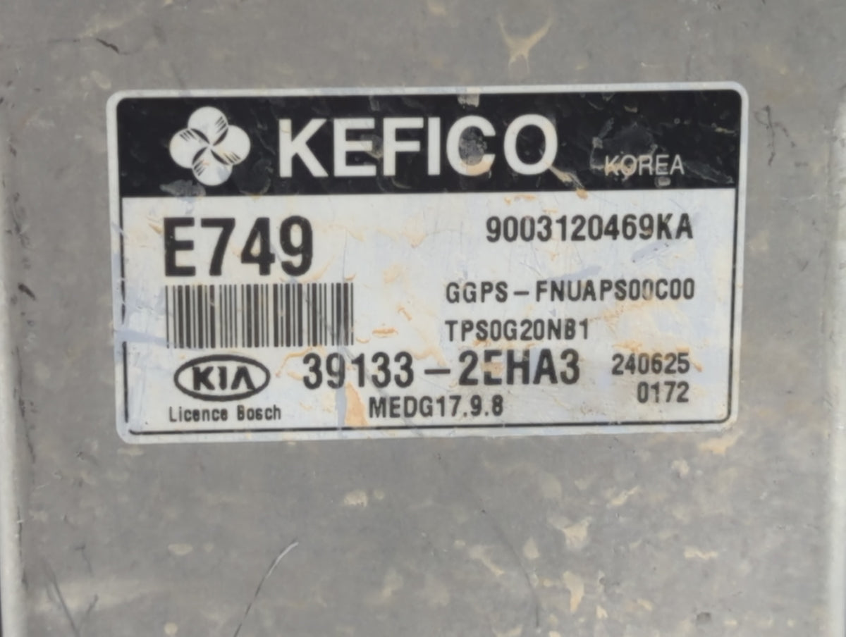 2015 Kia Soul PCM Engine Control Computer ECU ECM PCU OEM P/N:39133-2EHA3 OEM Used Auto Parts - Oemusedautoparts1.com