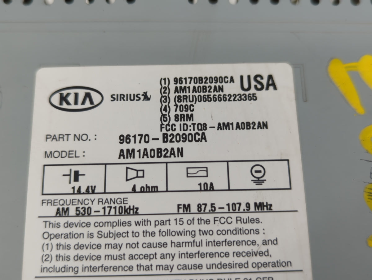 2014-2016 Kia Soul Am Fm Cd Player Radio Receiver 477299 - Oemusedautoparts1.com