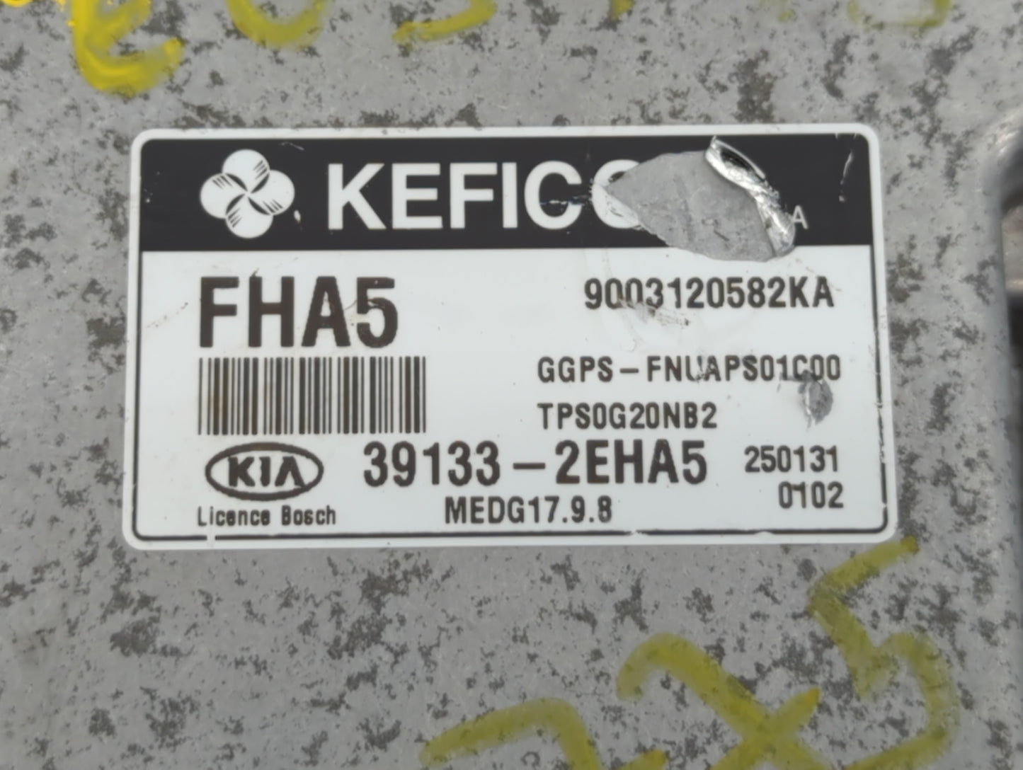 2015 Kia Soul PCM Engine Control Computer ECU ECM PCU OEM P/N:39133-2EHA5 Fits OEM Used Auto Parts - Oemusedautoparts1.com
