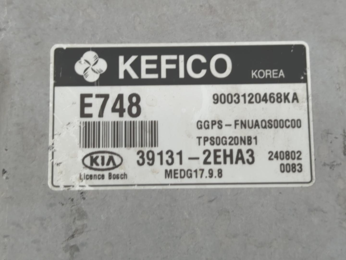 2015 Kia Soul PCM Engine Control Computer ECU ECM PCU OEM P/N:39131-2EHA3 39133-2EHA5 Fits OEM Used Auto Parts - Oemusedauto
