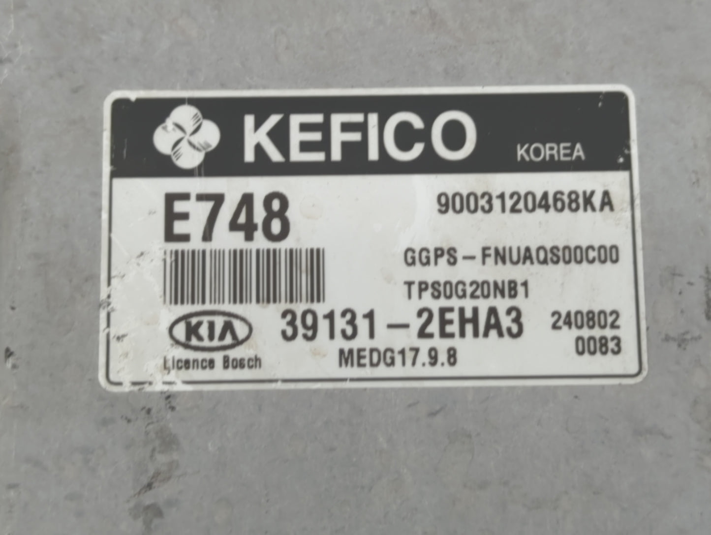 2015 Kia Soul PCM Engine Control Computer ECU ECM PCU OEM P/N:39131-2EHA3 39133-2EHA5 Fits OEM Used Auto Parts - Oemusedauto