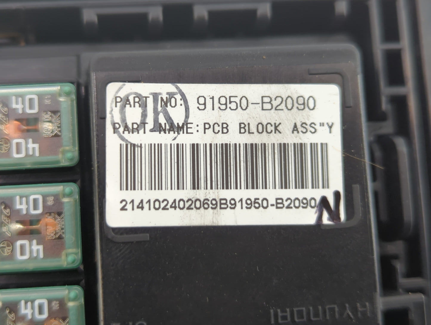 2015 Kia Soul Fusebox Fuse Box Panel Relay Module P/N:91417B2090 91417B2120, 91415B2160, 91950-B2090 Fits OEM Used Auto Part