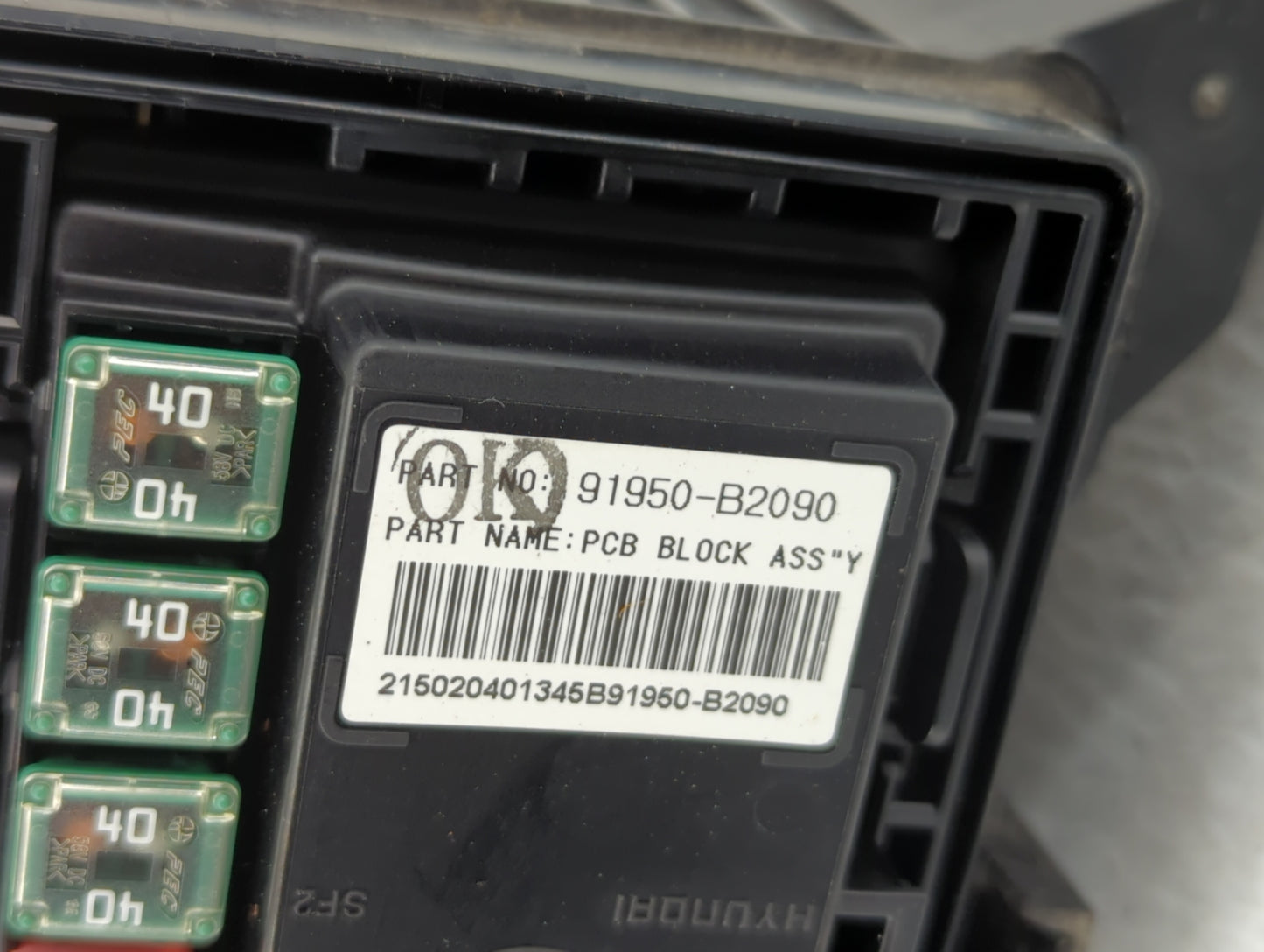 2015 Kia Soul Fusebox Fuse Box Panel Relay Module P/N:91417B2090 91417B2120, 91415B2160, 91950-B2090 Fits OEM Used Auto Part