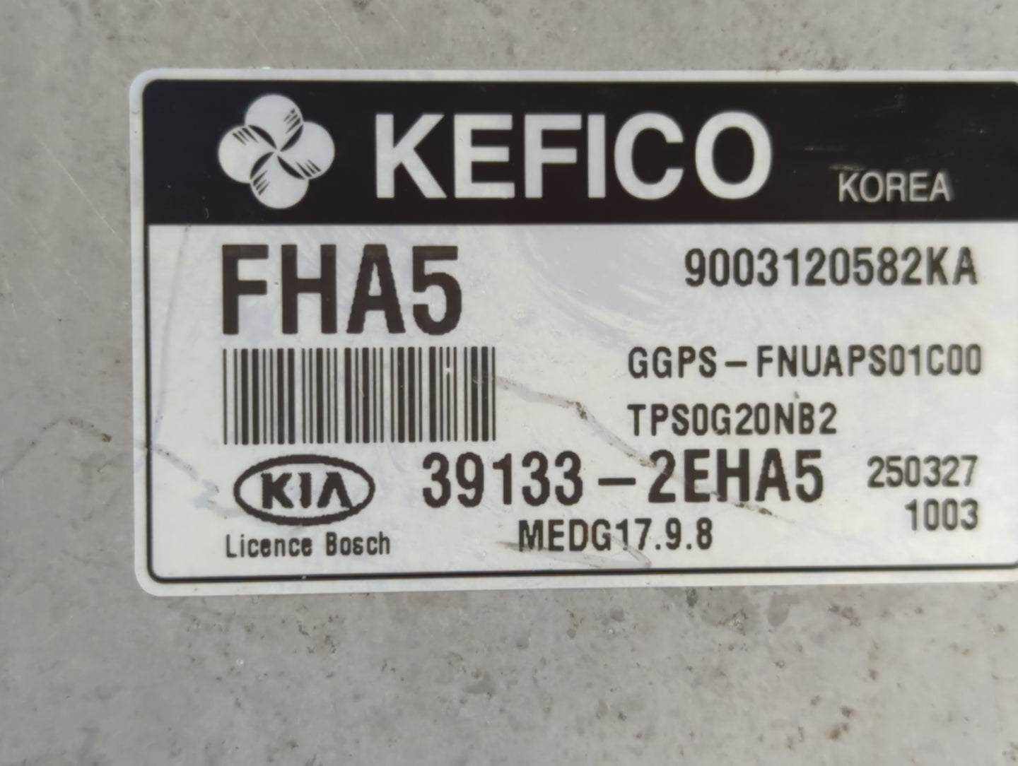 2015 Kia Soul PCM Engine Control Computer ECU ECM PCU OEM P/N:39133-2EHA5 Fits OEM Used Auto Parts - Oemusedautoparts1.com