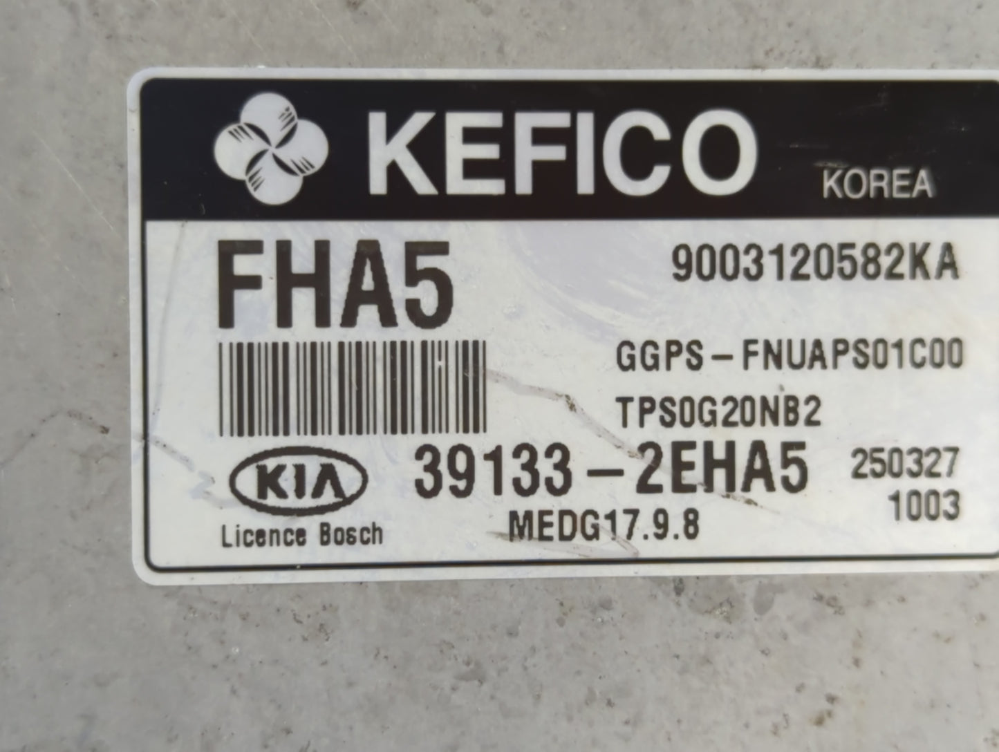 2015 Kia Soul PCM Engine Control Computer ECU ECM PCU OEM P/N:39133-2EHA5 Fits OEM Used Auto Parts - Oemusedautoparts1.com