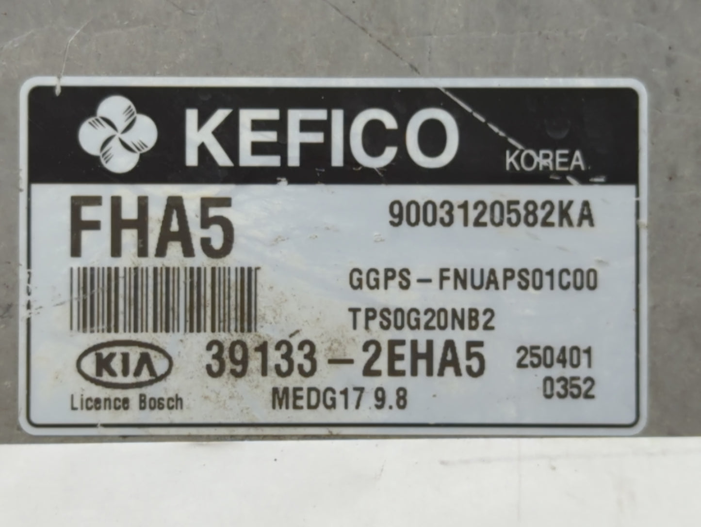 2015 Kia Soul PCM Engine Control Computer ECU ECM PCU OEM P/N:39133-2EHA5 Fits OEM Used Auto Parts - Oemusedautoparts1.com