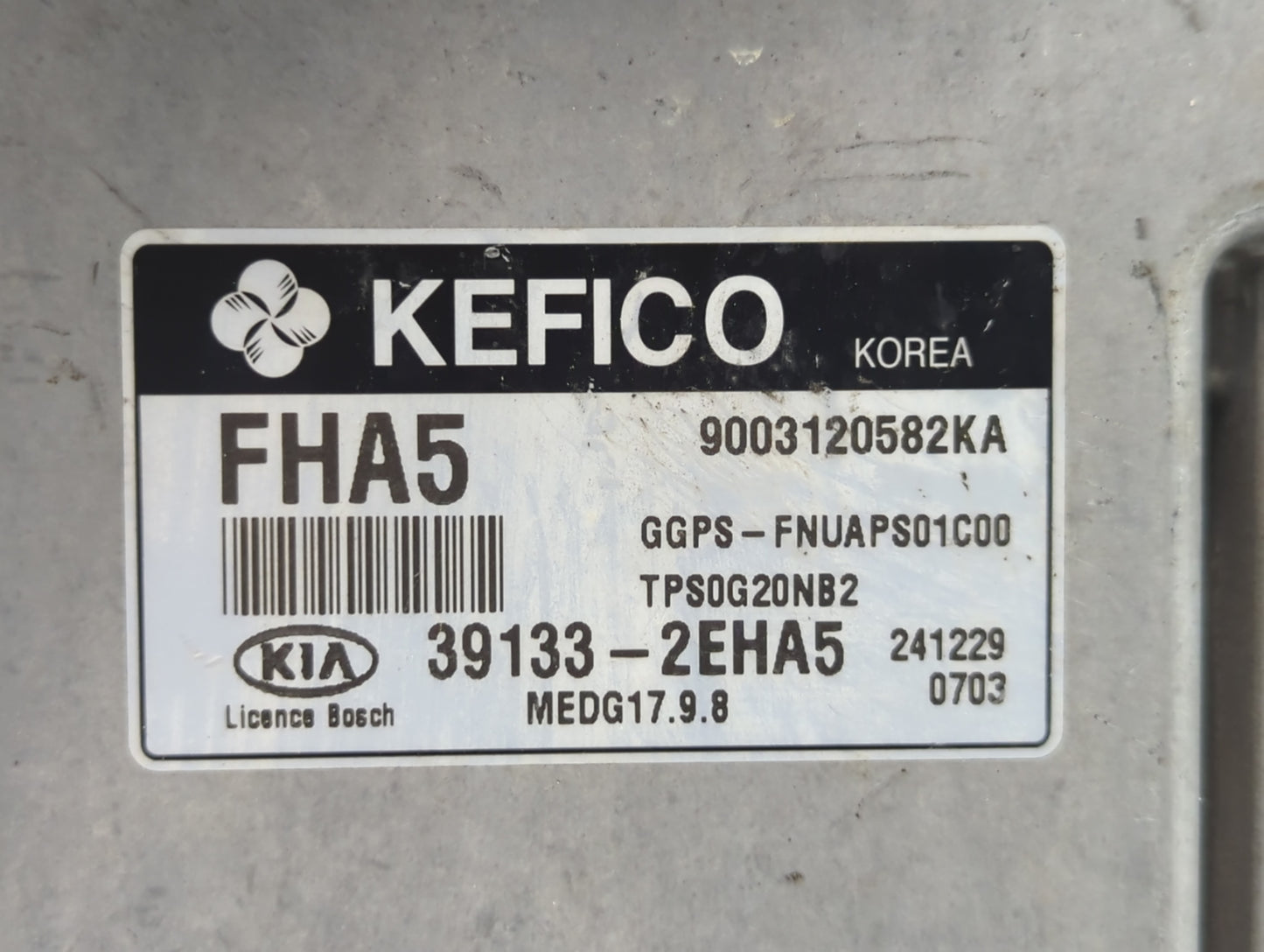 2015 Kia Soul PCM Engine Control Computer ECU ECM PCU OEM P/N:39133-2EHA5 Fits OEM Used Auto Parts - Oemusedautoparts1.com