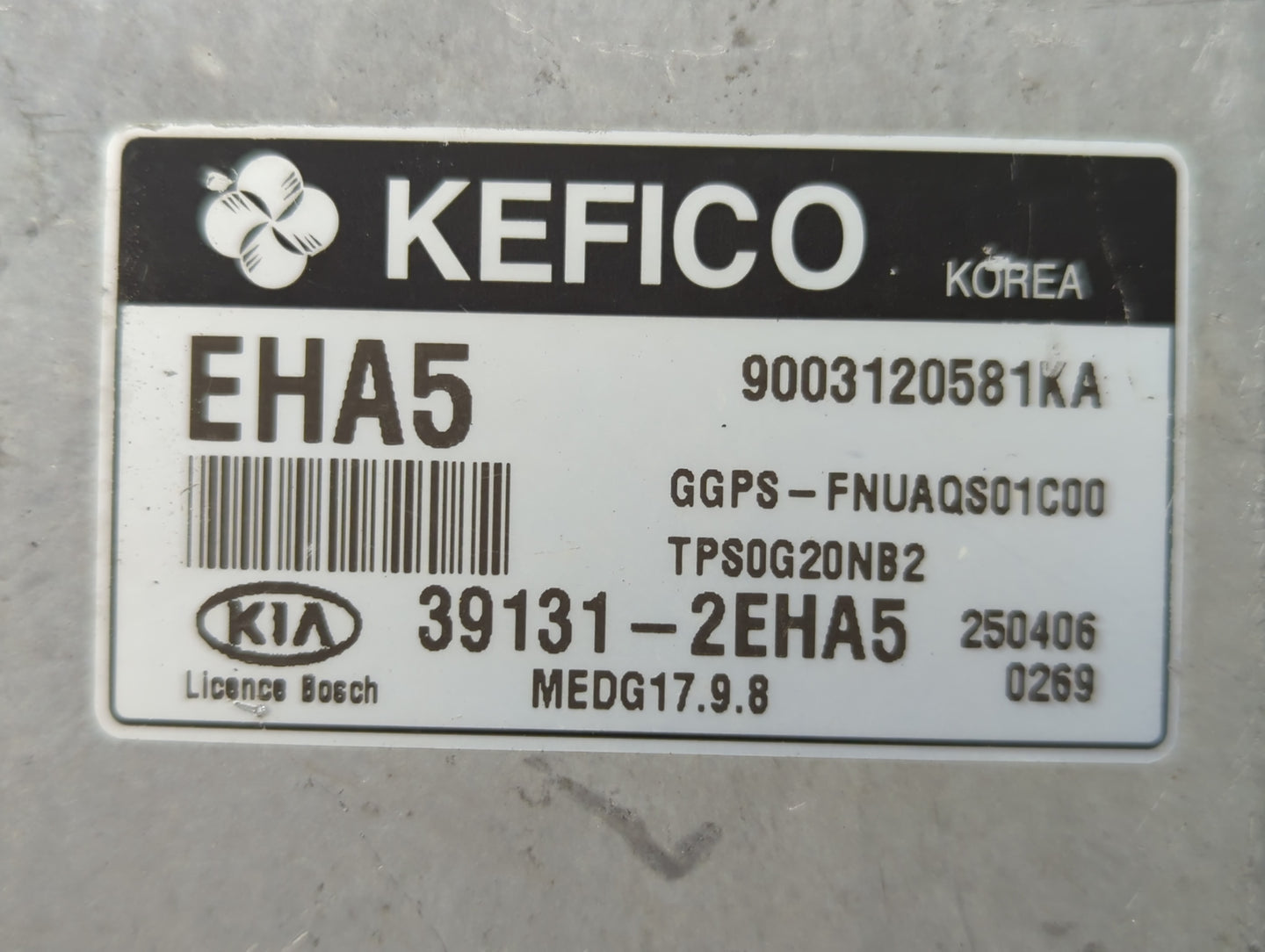 2015 Kia Soul PCM Engine Control Computer ECU ECM PCU OEM P/N:39131-2EHA5 Fits OEM Used Auto Parts - Oemusedautoparts1.com