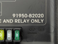 2015 Kia Soul Fusebox Fuse Box Panel Relay Module P/N:91950-B2050 Fits OEM Used Auto Parts - Oemusedautoparts1.com