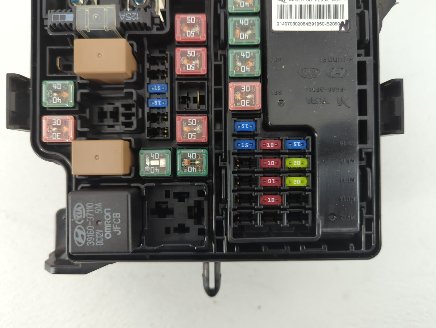 2015 Kia Soul Fusebox Fuse Box Panel Relay Module P/N:91950-B2090 Fits OEM Used Auto Parts - Oemusedautoparts1.com