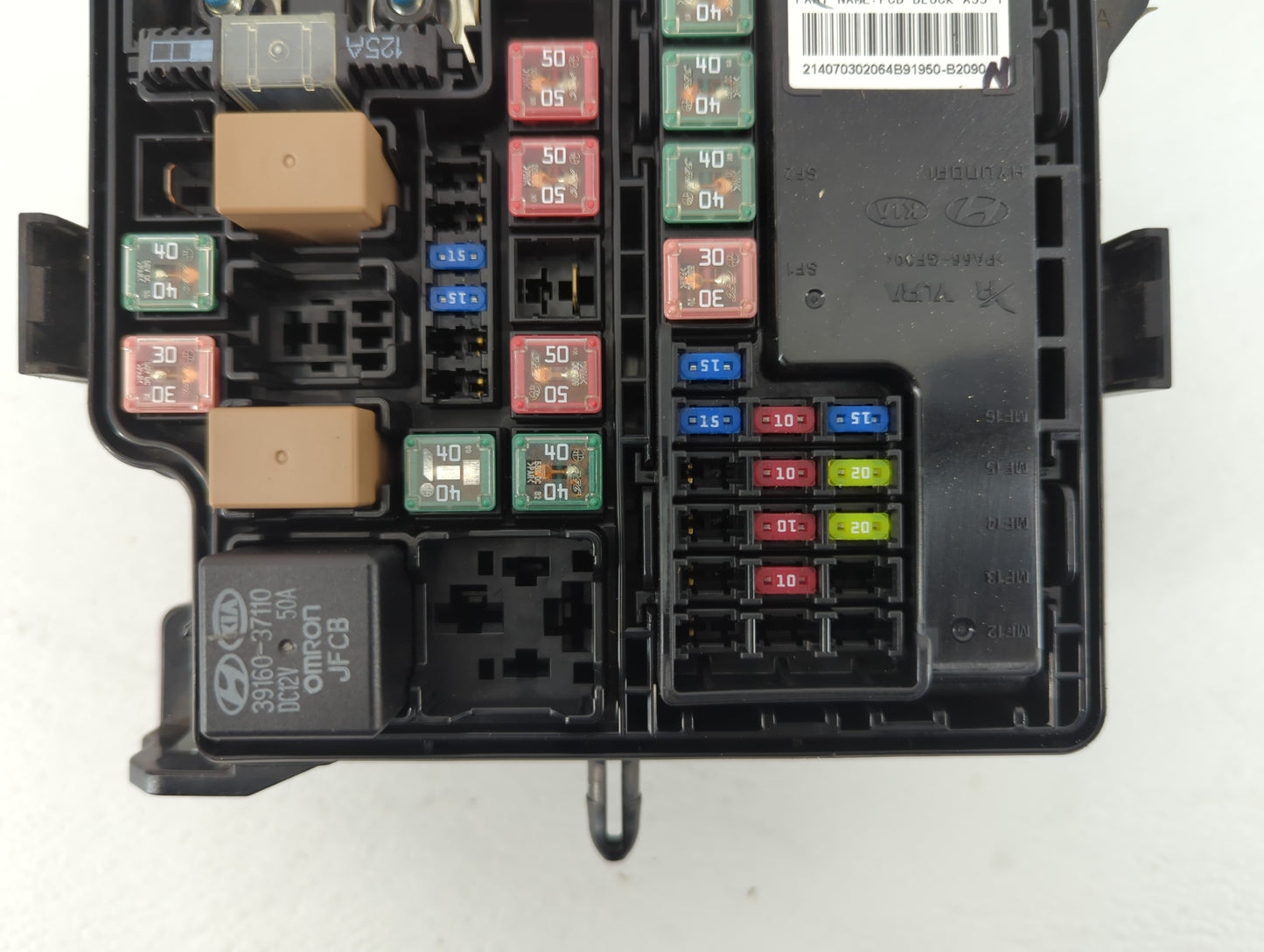 2015 Kia Soul Fusebox Fuse Box Panel Relay Module P/N:91950-B2090 Fits OEM Used Auto Parts - Oemusedautoparts1.com