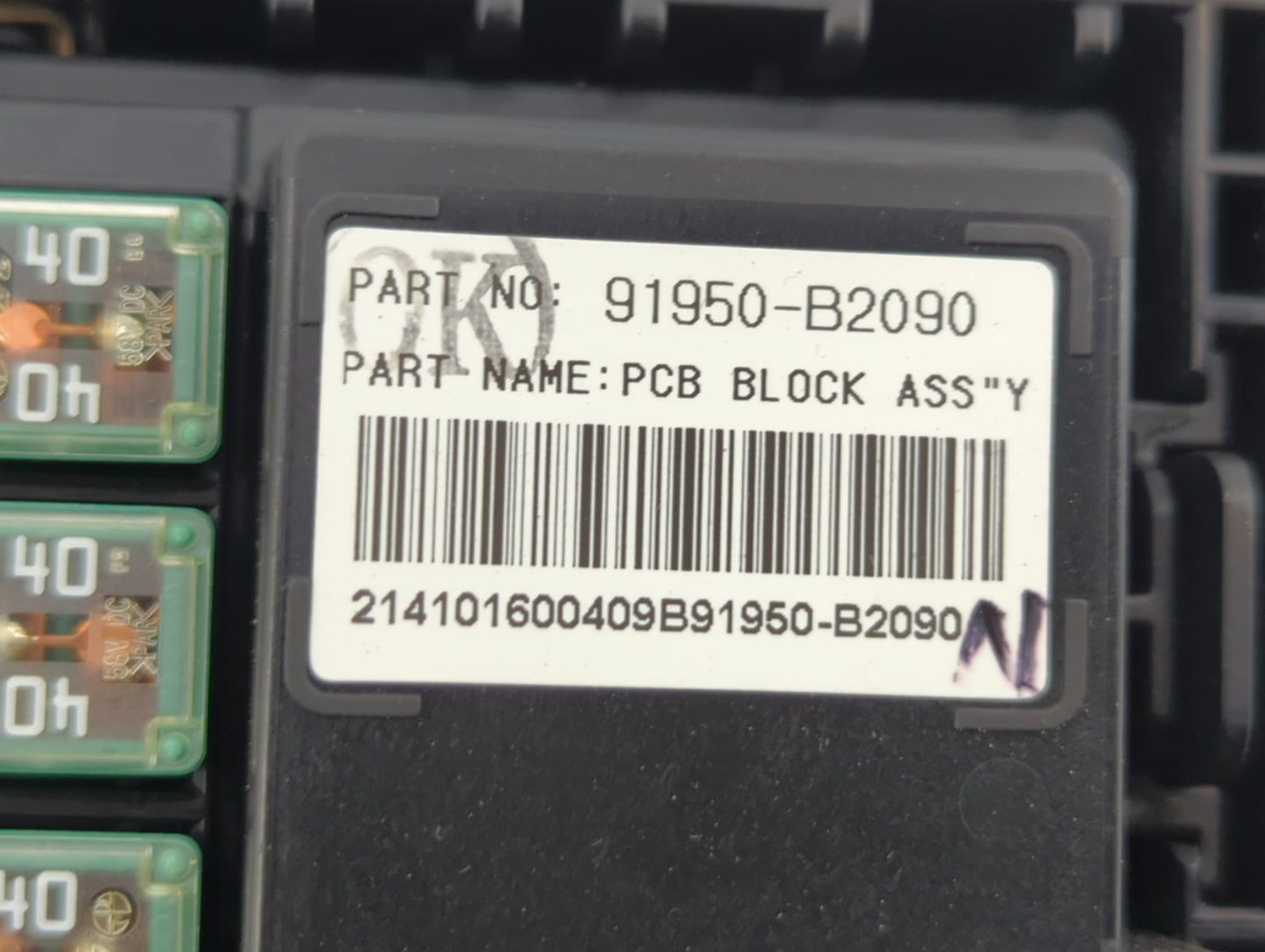 2015 Kia Soul Fusebox Fuse Box Panel Relay Module P/N:91950-B2090 Fits OEM Used Auto Parts - Oemusedautoparts1.com