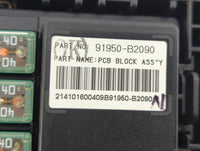 2015 Kia Soul Fusebox Fuse Box Panel Relay Module P/N:91950-B2090 Fits OEM Used Auto Parts - Oemusedautoparts1.com