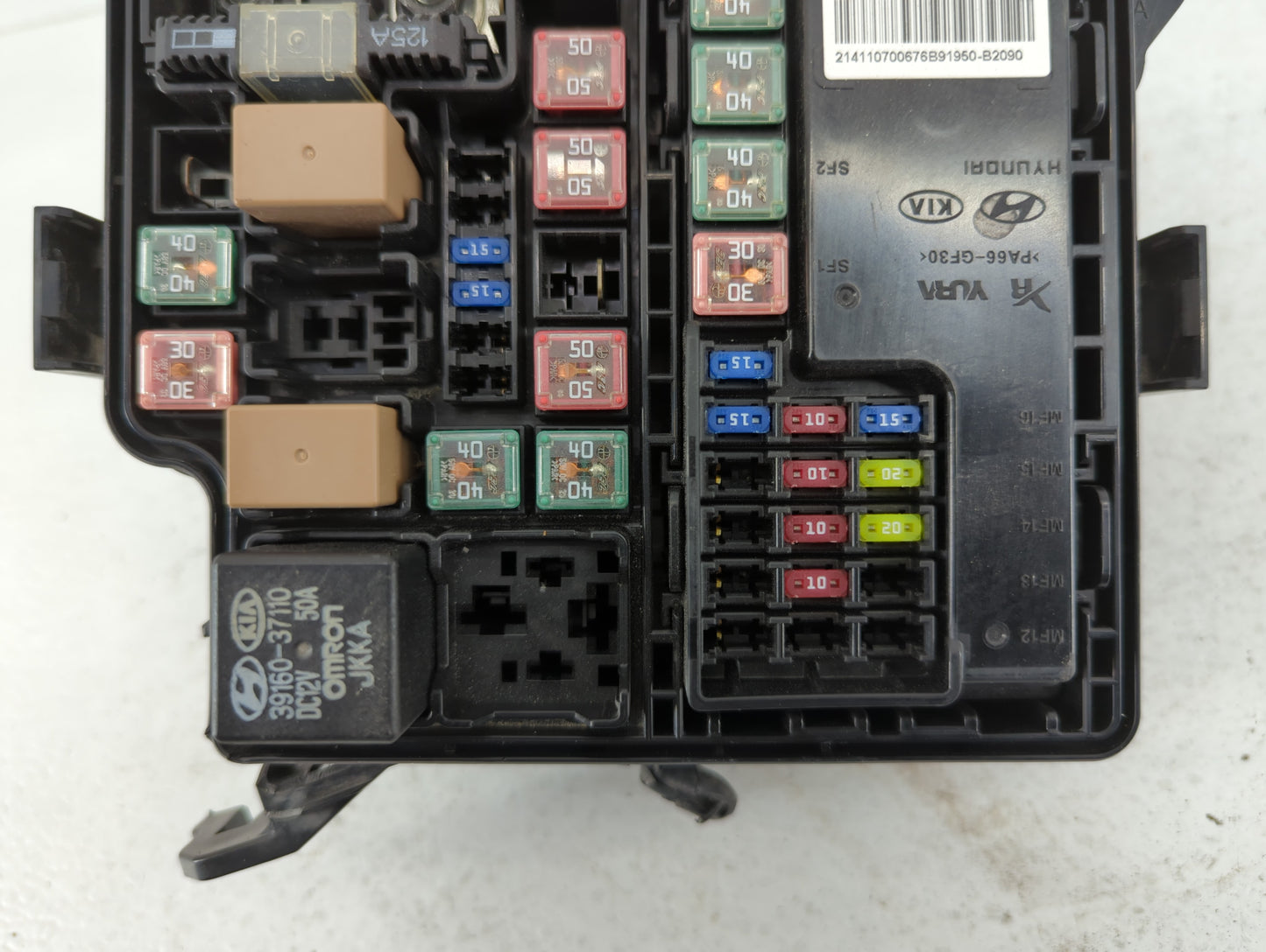 2015 Kia Soul Fusebox Fuse Box Panel Relay Module P/N:91415B2160 Fits OEM Used Auto Parts - Oemusedautoparts1.com