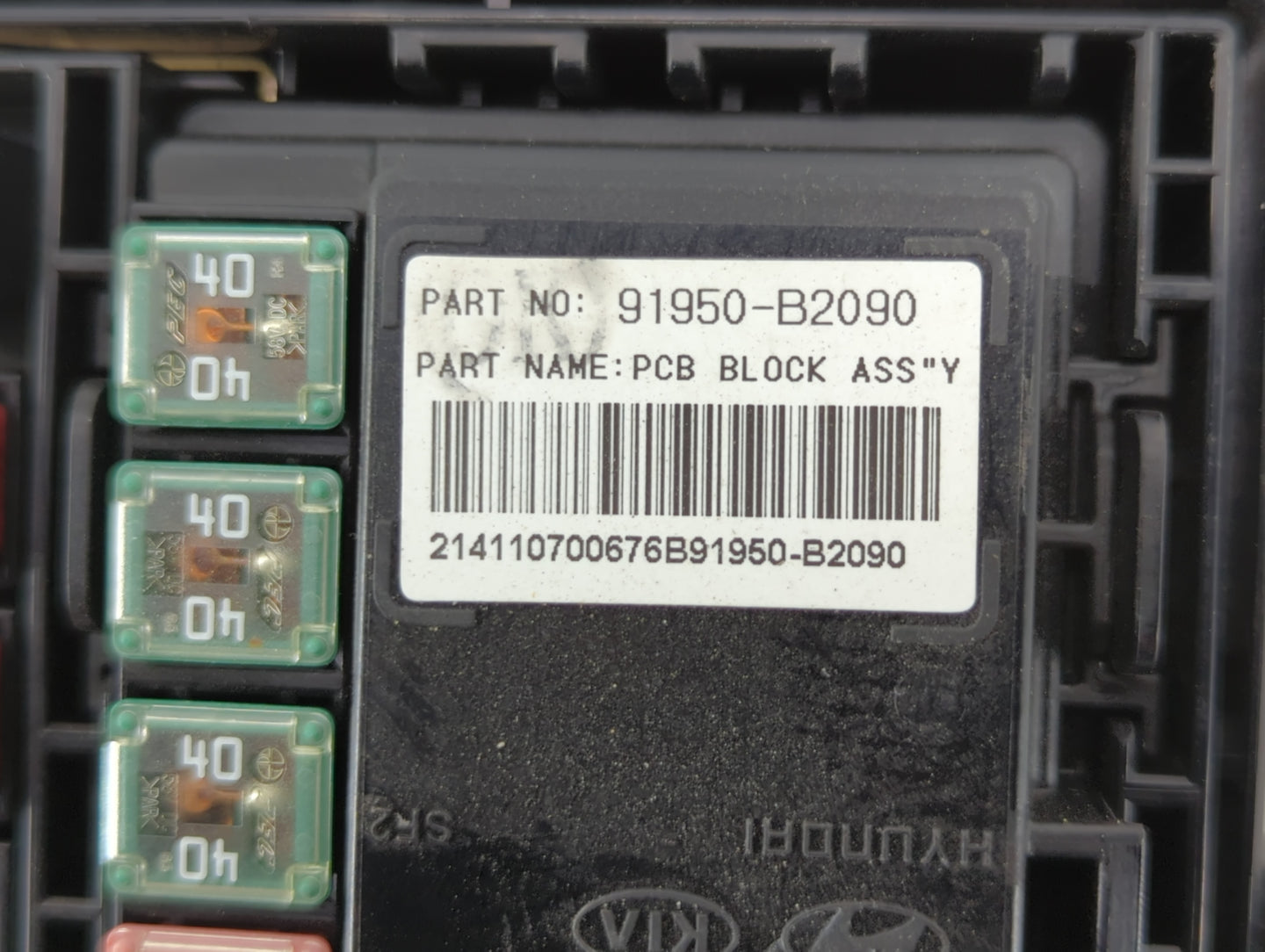 2015 Kia Soul Fusebox Fuse Box Panel Relay Module P/N:91415B2160 Fits OEM Used Auto Parts - Oemusedautoparts1.com
