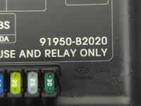 2015 Kia Soul Fusebox Fuse Box Panel Relay Module P/N:91950-B2020 Fits OEM Used Auto Parts - Oemusedautoparts1.com