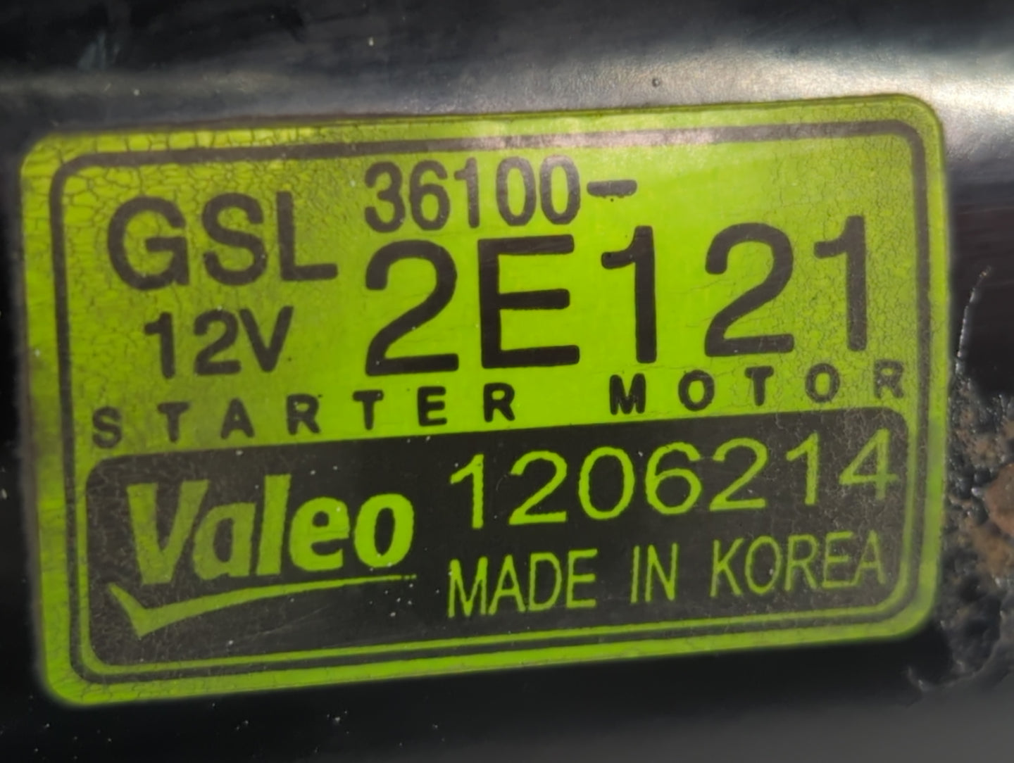 2014-2015 Kia Soul Car Starter Motor Solenoid OEM P/N:1206214 36100-2E121 Fits Fits 2014 2015 2016 OEM Used Auto Parts - Oem