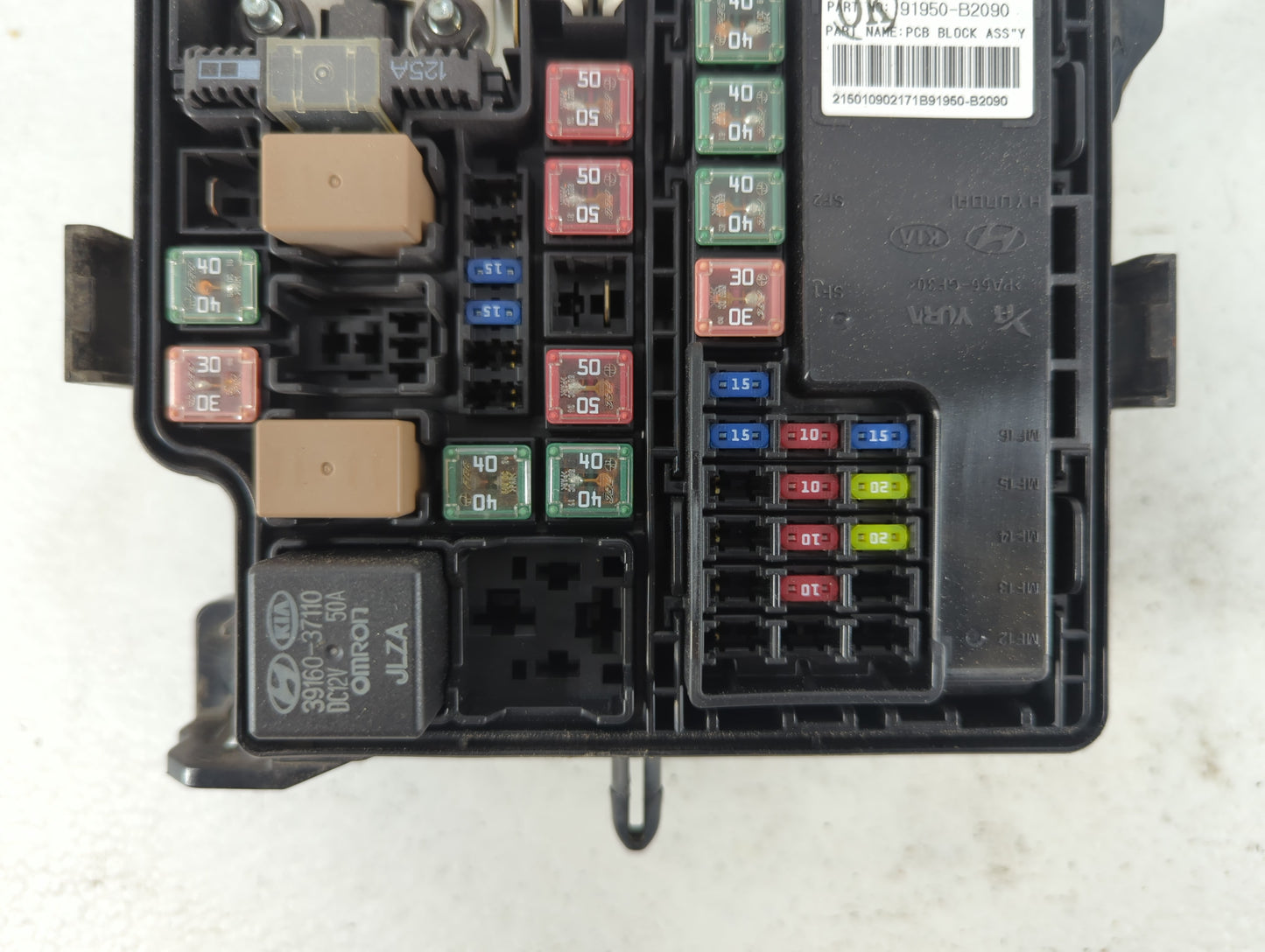 2015 Kia Soul Fusebox Fuse Box Panel Relay Module P/N:91415B2160 Fits OEM Used Auto Parts - Oemusedautoparts1.com