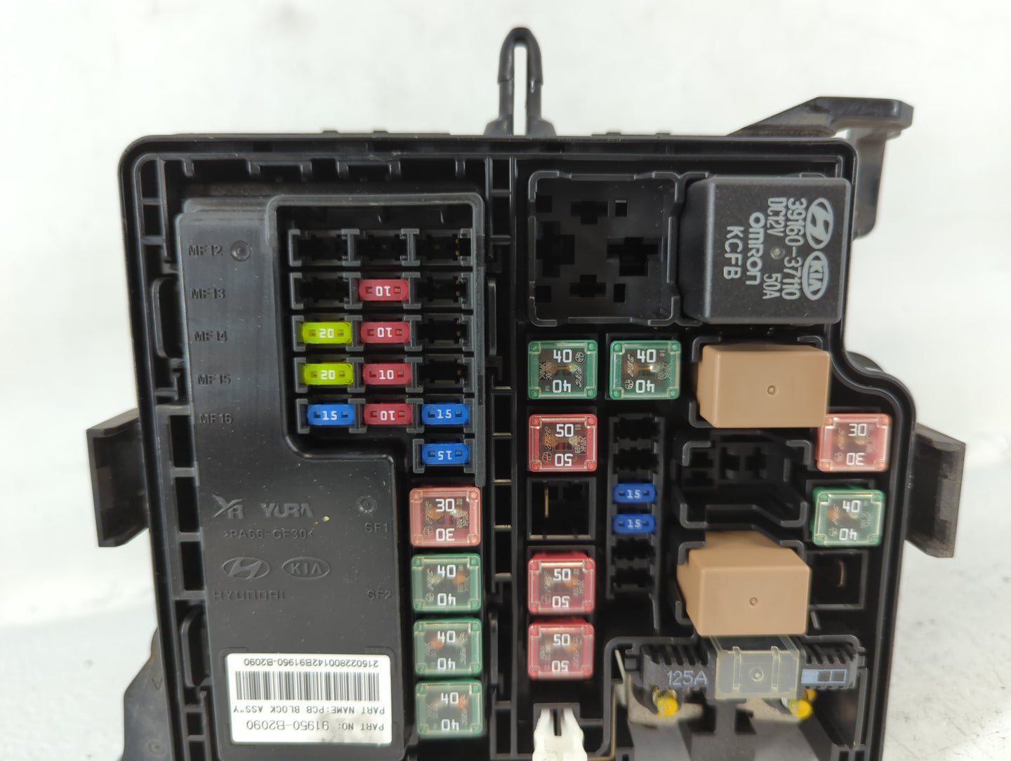 2015 Kia Soul Fusebox Fuse Box Panel Relay Module P/N:91417B2120 Fits OEM Used Auto Parts - Oemusedautoparts1.com