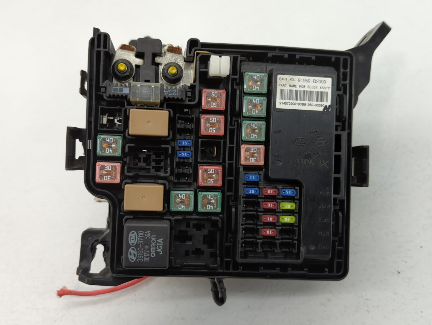2015 Kia Soul Fusebox Fuse Box Panel Relay Module P/N:91950-B2090 Fits OEM Used Auto Parts - Oemusedautoparts1.com