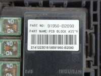 2015 Kia Soul Fusebox Fuse Box Panel Relay Module P/N:91950-B2090 Fits OEM Used Auto Parts - Oemusedautoparts1.com