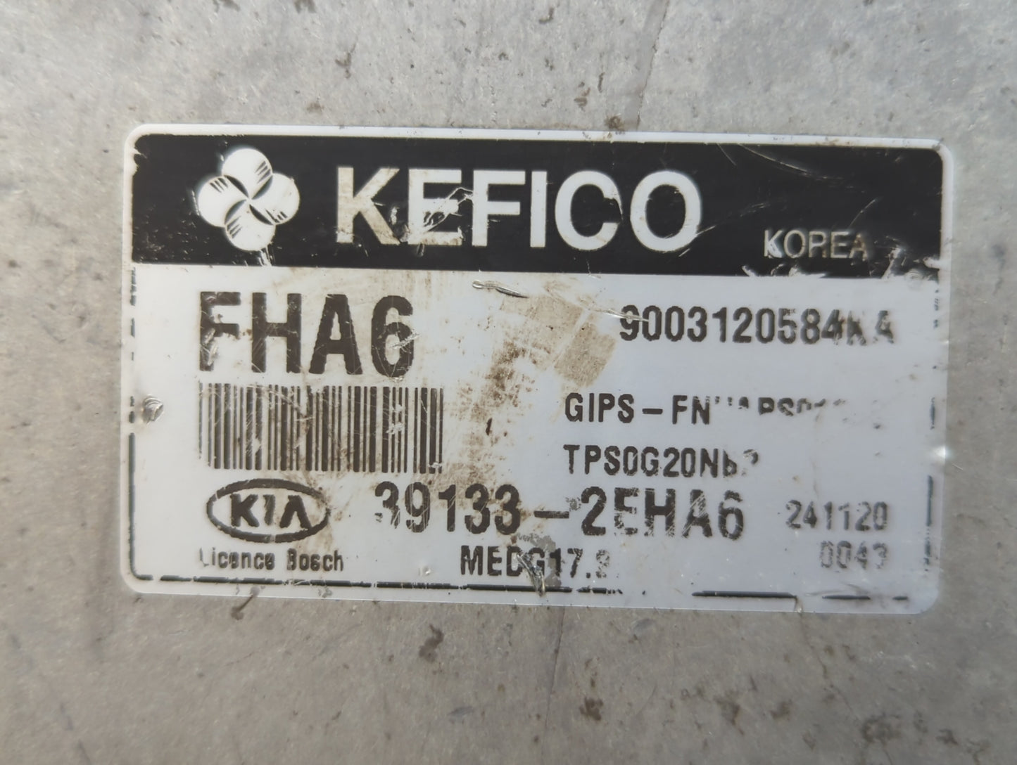 2015 Kia Soul PCM Engine Control Computer ECU ECM PCU OEM P/N:39133-2EHA6 Fits OEM Used Auto Parts - Oemusedautoparts1.com