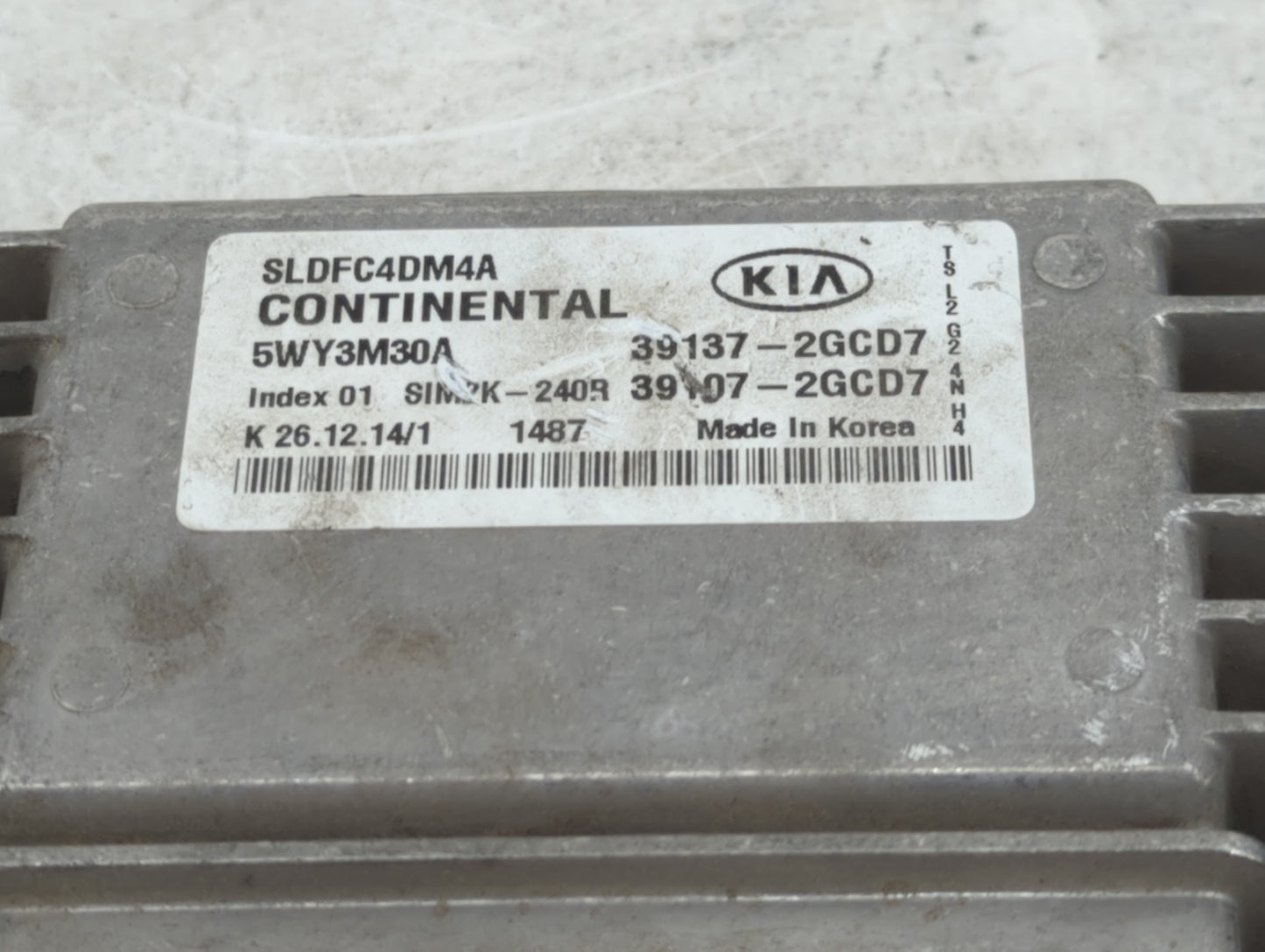 2014-2016 Kia Sportage PCM Engine Control Computer ECU ECM PCU OEM P/N:391072GCD7 Fits Fits 2014 2015 2016 OEM Used Auto Par
