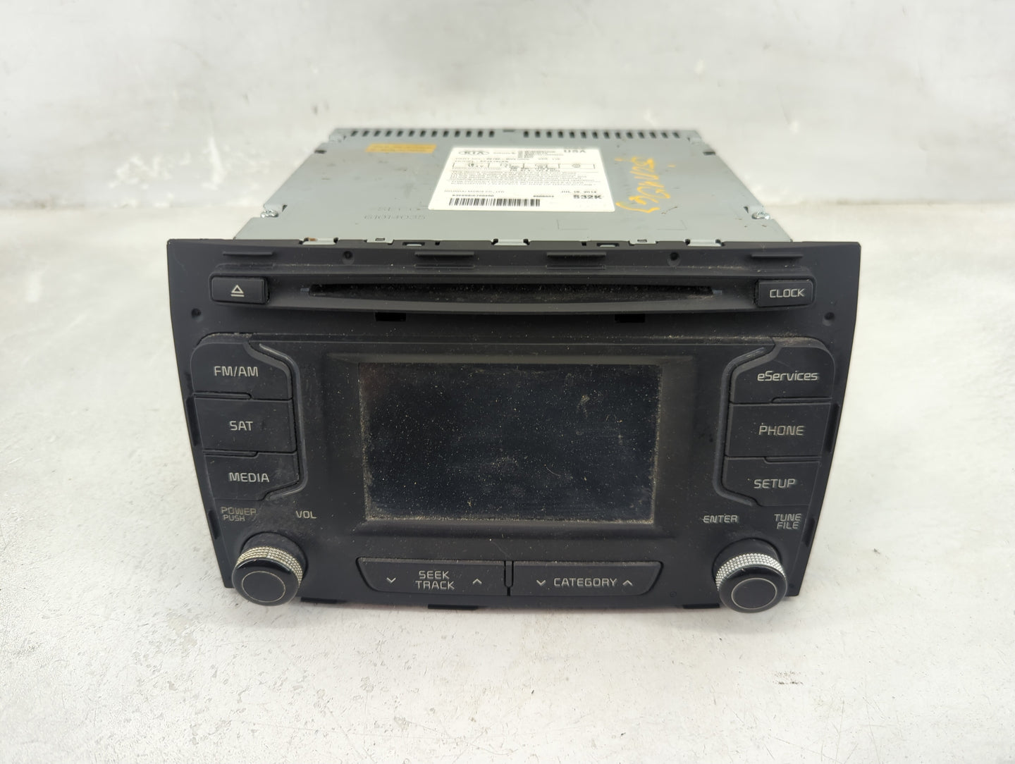 2014-2016 Kia Sportage Radio AM FM Cd Player Receiver Replacement P/N:96190-3W910WK Fits Fits 2014 2015 2016 OEM Used Auto P