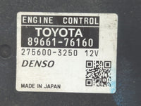 2015-2017 Lexus Ct200h PCM Engine Control Computer ECU ECM PCU OEM P/N:89661-76160 Fits Fits 2015 2016 2017 OEM Used Auto Pa