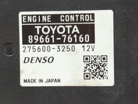 2015-2017 Lexus Ct200h PCM Engine Control Computer ECU ECM PCU OEM P/N:89661-76160 Fits Fits 2015 2016 2017 OEM Used Auto Pa