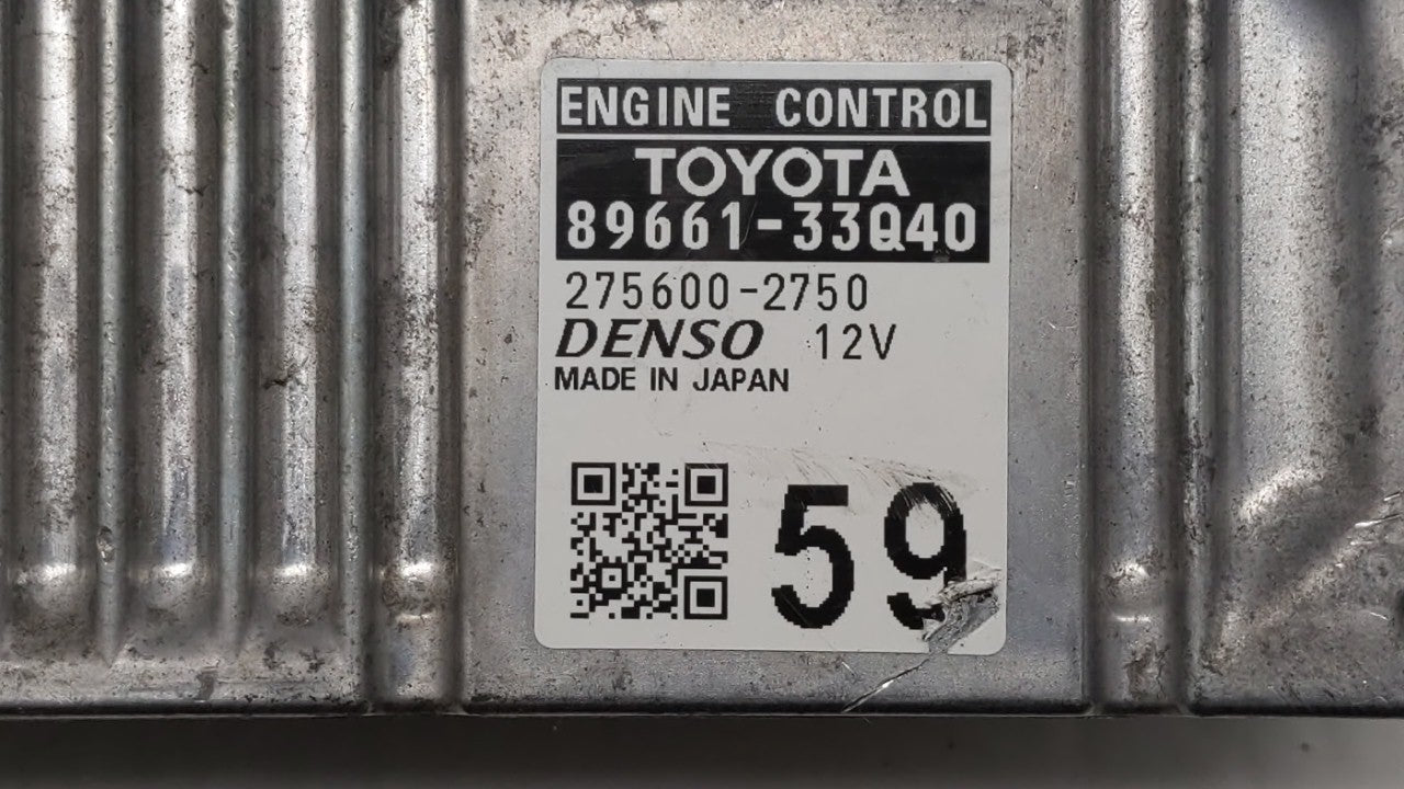 2015 Lexus Es300h PCM Engine Control Computer ECU ECM PCU OEM P/N:89661-33Q40 Fits OEM Used Auto Parts - Oemusedautoparts1.c