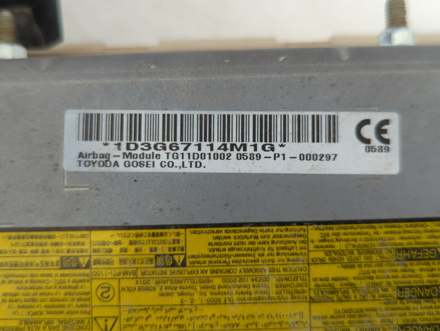 2013-2018 Lexus Es300h Air Bag Driver Left Steering Wheel Mounted P/N:D3G67114M1G Fits Fits 2013 2014 2015 2016 2017 2018 OE