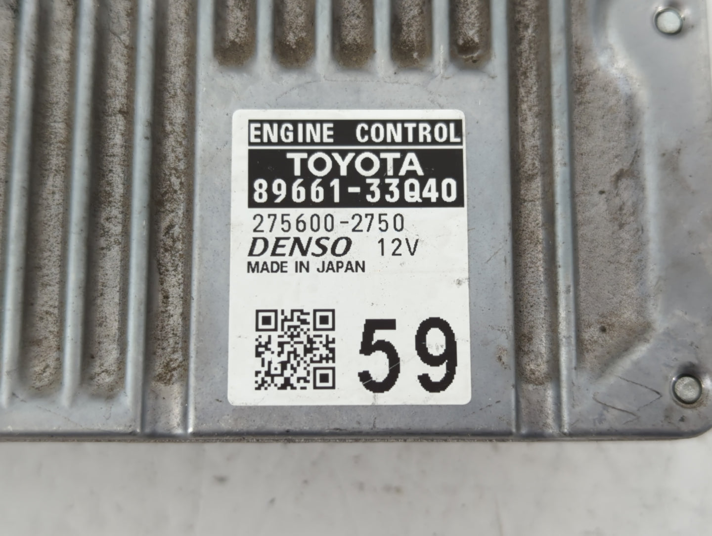 2015 Lexus Es300h PCM Engine Control Computer ECU ECM PCU OEM P/N:275600-2750 89661-33Q40 Fits OEM Used Auto Parts - Oemused