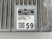 2015 Lexus Es300h PCM Engine Control Computer ECU ECM PCU OEM P/N:275600-2750 89661-33Q40 Fits OEM Used Auto Parts - Oemused