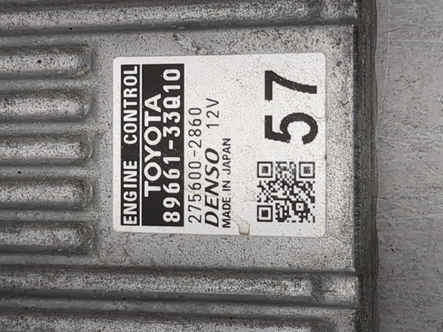 2015 Lexus Es350 PCM Engine Control Computer ECU ECM PCU OEM P/N:89661-33Q10 275600-2860 Fits OEM Used Auto Parts - Oemuseda