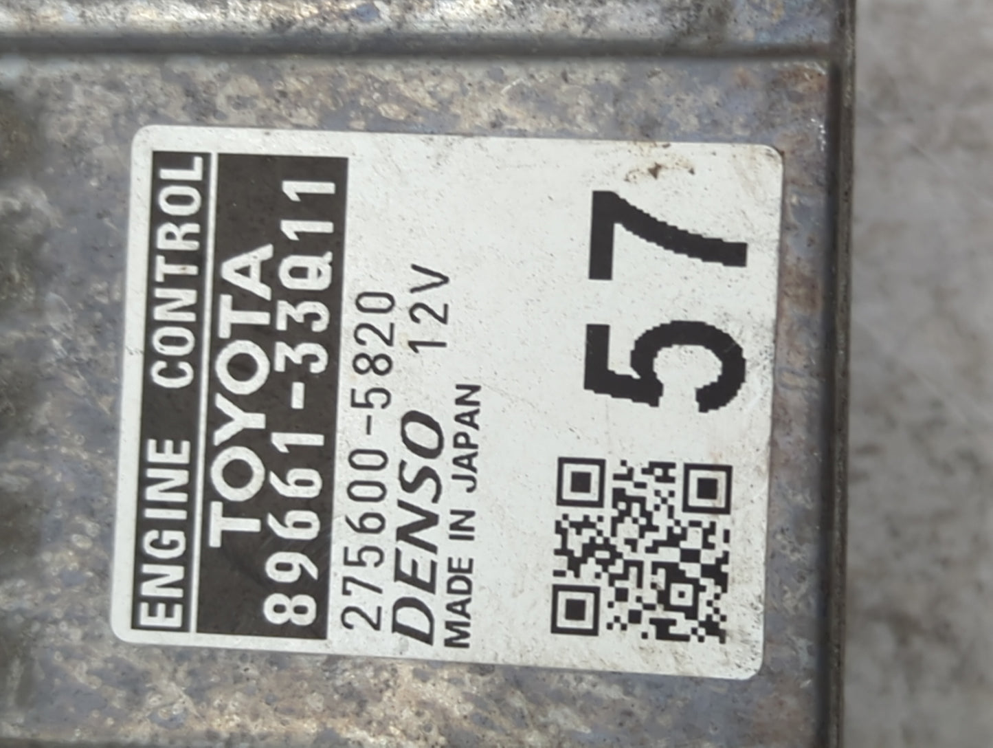 2015 Lexus Es350 PCM Engine Control Computer ECU ECM PCU OEM P/N:89661-33Q11 275600-5820 Fits OEM Used Auto Parts - Oemuseda