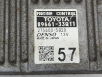 2015 Lexus Es350 PCM Engine Control Computer ECU ECM PCU OEM P/N:89661-33Q11 275600-5820 Fits OEM Used Auto Parts - Oemuseda
