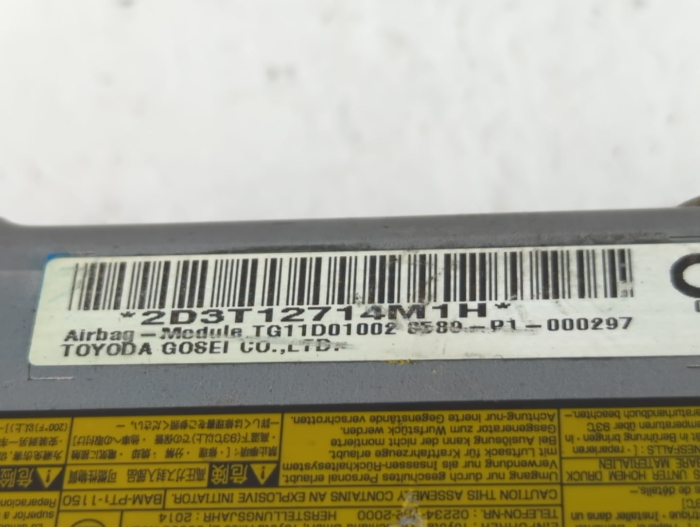 2013-2018 Lexus Es350 Air Bag Passenger Right Dashboard Oem - Oemusedautoparts1.com