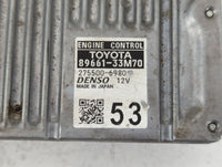 2015 Lexus Es350 PCM Engine Control Computer ECU ECM PCU OEM P/N:89661-33M70 Fits OEM Used Auto Parts - Oemusedautoparts1.co